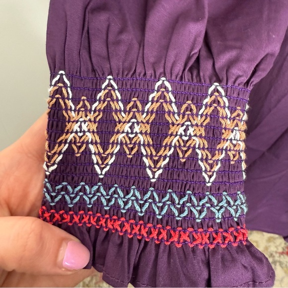 Tuckernuck Pomander Place Plum Smocked Wrenley Dress Size Small‎ - Picture 9 of 10